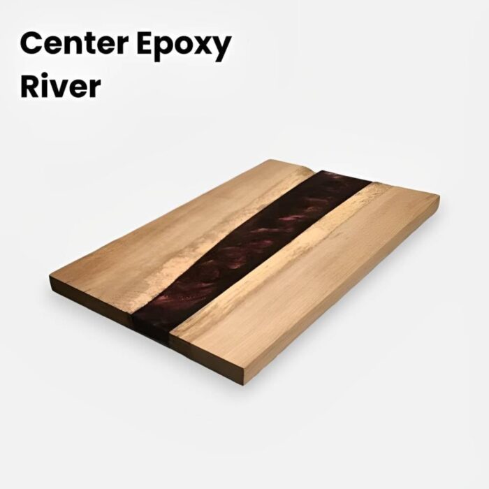 Smake Mart Resin Center Coffee Table for Living Room with Iron Legs | Wooden TeaTable for Home & Office - Image 4