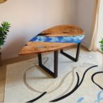 Resin Coffee Table for Living Room | Center Table Wooden Teapoy Expoxy Art Table for Home Furniture - Image 2