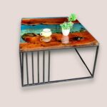 Smake Mart Resin Center Coffee Table for Living Room | Center Tea Table for Home Furniture | Teapoy Table - Image 5