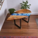Resin Coffee Table for Living Room | Center Table Wooden Teapoy Expoxy Art Table for Home Furniture
