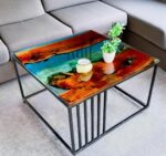 Smake Mart Resin Center Coffee Table for Living Room | Center Tea Table for Home Furniture | Teapoy Table