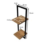 Smake mart Solid Wood Floating Shelves Wall Shelf Wooden Cube Set of 5 - Image 6