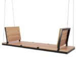 Rask Wood Outdoor Swing for Balcony & Garden | Solid Wood Swing with Stand for Outdoor Garden & Balcony | Wooden Swing for Living Room, and Home, 20 cm, 30 cm - Image 2