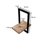 Smake mart Solid Wood Floating Shelves Wall Shelf Wooden Cube Set of 5 - Image 4