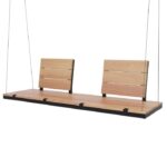 Rask Wood Outdoor Swing for Balcony & Garden | Solid Wood Swing with Stand for Outdoor Garden & Balcony | Wooden Swing for Living Room, and Home, 20 cm, 30 cm - Image 3