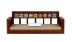 Rask Wood Rope Hanging Wooden Hammock Tiles Swing Sofa for Living Room | House Swings for Adults | Patio Jhula for Home Indoor, Garden Outdoor & Balcony | Rosewood, Honey Finish - Image 5