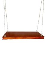 Rask Wood Wooden Indoor Hanging Swing for Living Room Patio Jhula for Home Garden Outdoor & Balcony (Mahogany Finish) - Image 5