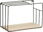 Smake mart Wood and Metal Floating Wall Shelf for Bedroom | Home Decorative Shelf | Wall Shelf for Kitchen Storage (Natural, Black) - Image 5