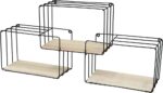 Smake mart Wood and Metal Floating Wall Shelf for Bedroom | Home Decorative Shelf | Wall Shelf for Kitchen Storage (Natural, Black) - Image 4