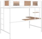 Smake mart Metal Bunk Bed Frame for Kids | Metal Bunk Bed with Ladder for Home (White) - Image 2