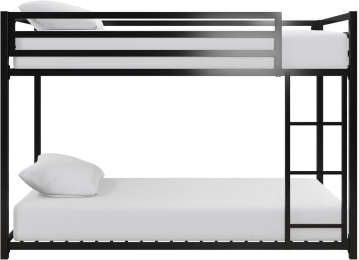 Smake mart Metal Bunk Bed Frame for Kids | Metal Bunk Bed with Ladder for Bedroom Living Room Home (Black) - Image 6