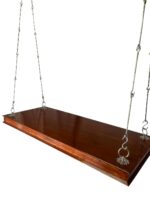 Rask Wood Wooden Indoor Hanging Swing for Living Room Patio Jhula for Home Garden Outdoor & Balcony (Mahogany Finish) - Image 6