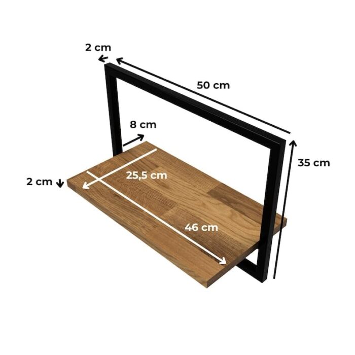 Smake mart Solid Wood Floating Shelves Wall Shelf Wooden Cube Set of 5 - Image 7