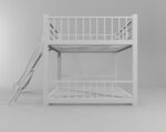 Smake mart Bunk Bed for Kids | Bunk Bed with Slide | Modern Twin Over Twin Bed Frame with Ladder for Kids Bedroom (White Finish) - Image 4