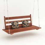 Rask Wood Solid Wood 2 Seater Swing Jhula Spar for Living Room | Wooden Swing Sofa Patio Jhula for Home Indoor, Garden Outdoor & Balcony | House Swings for Adults (Honey Finish) - Image 2