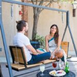 Rask Wood Outdoor Swing for Balcony & Garden | Solid Wood Swing with Stand for Outdoor Garden & Balcony | Wooden Swing for Living Room, and Home, 20 cm, 30 cm