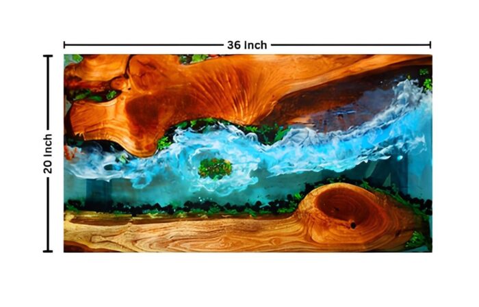 Smake Mart Resin Epoxy Center Coffee Table for Living Room | Side Table for Small Spaces, Resin Art Top Size- Diameter 36 x 20 inch, Height 20 inch - Image 6