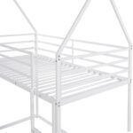 Smake mart Metal Bunk Bed Frame for Kids | Twin Over Twin Metal Bunk Beds for Adults (White) - Image 4