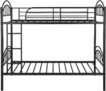 Smake mart Metal Bunk Bed Frame for Kids | Twin Over Twin Metal Bunk Beds for Bedroom Home (Black) - Image 2
