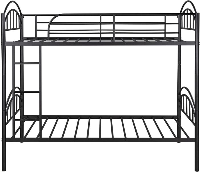 Smake mart Metal Bunk Bed Frame for Kids | Twin Over Twin Metal Bunk Beds for Bedroom Home (Black) - Image 2