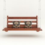 Rask Wood Solid Wood 2 Seater Swing Jhula Spar for Living Room | Wooden Swing Sofa Patio Jhula for Home Indoor, Garden Outdoor & Balcony | House Swings for Adults (Honey Finish) - Image 4