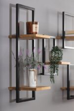 Smake mart Solid Wood Floating Shelves Wall Shelf Wooden Cube Set of 5