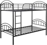 Smake mart Metal Bunk Bed Frame for Kids | Twin Over Twin Metal Bunk Beds for Bedroom Home (Black) - Image 3