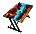 Smake Mart Resin Epoxy Center Coffee Table for Living Room | Side Table for Small Spaces, Resin Art Top Size- Diameter 36 x 20 inch, Height 20 inch - Image 2
