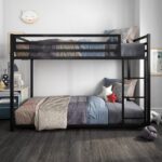 Smake mart Metal Bunk Bed Frame for Kids | Metal Bunk Bed with Ladder for Bedroom Living Room Home (Black) - Image 2